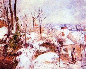 Camille Pissarro : A Cottage in the Snow
